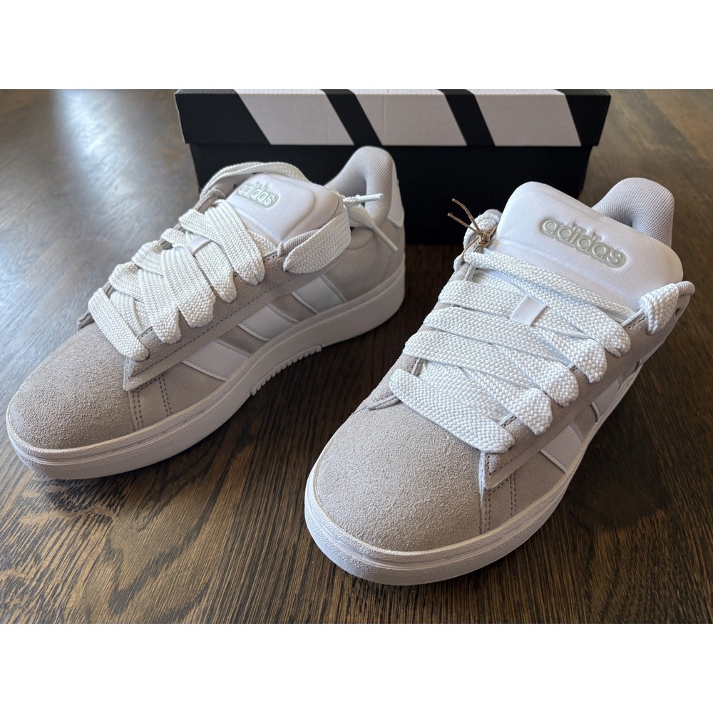 Adidas Grand Court Alpha 00s Grey White Leather Sneakers JH7230 Womens Size 8